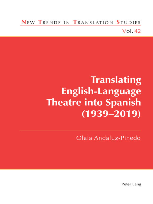 Cover image for Translating English-Language Theatre into Spanish (1939–2019)